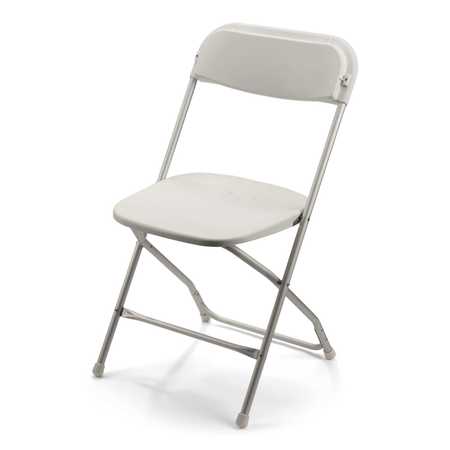 ATLAS COMMERCIAL PRODUCTS TitanPRO™ Aluminum Plastic Folding Chair, White PFC2-ALUM-WH